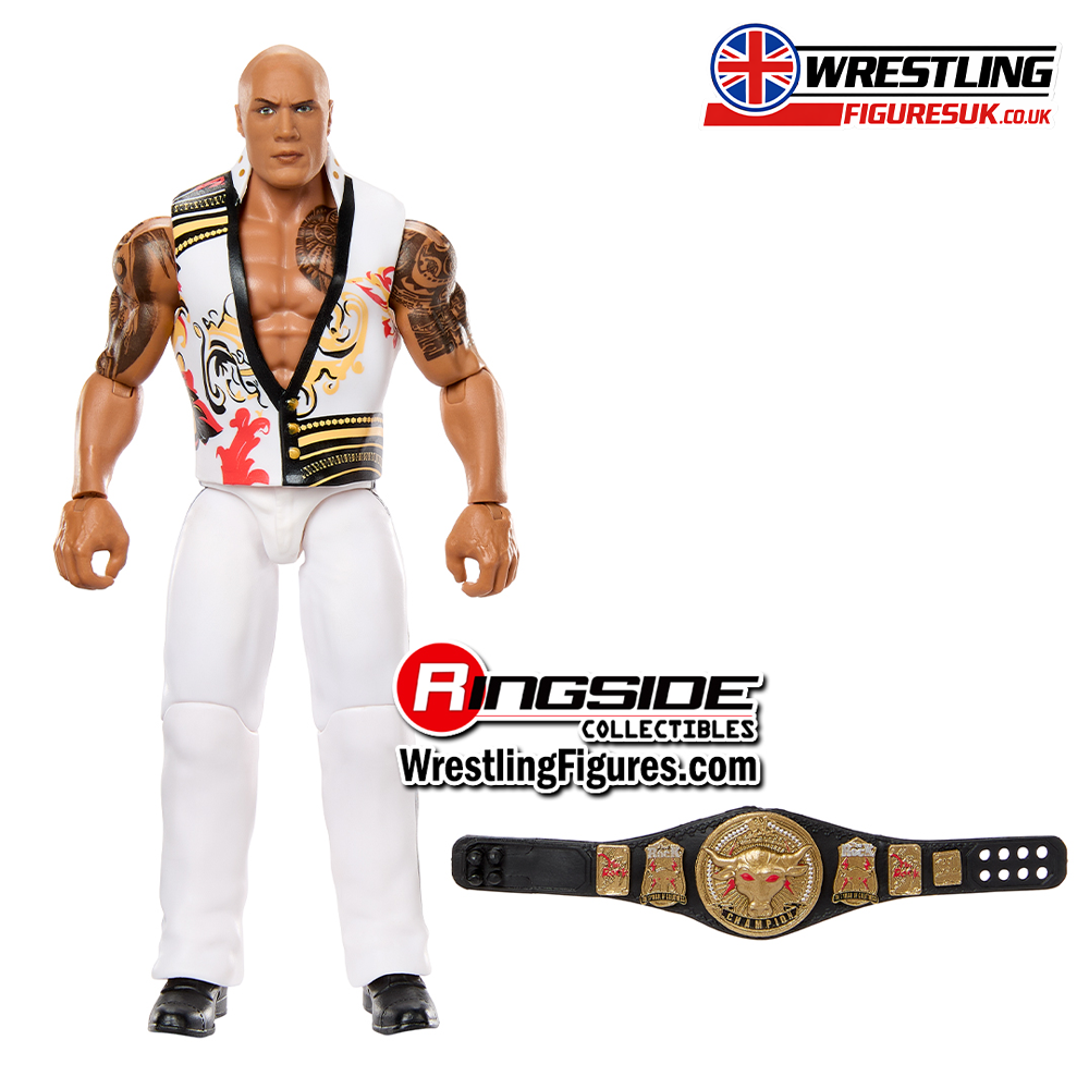 The Rock Final Boss WWE Main Event Champions action figure with detailed sculpt and articulation 3