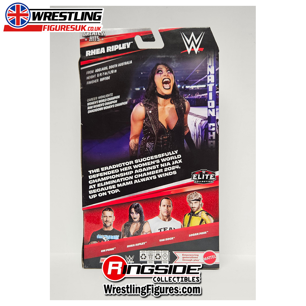 Rhea Ripley WWE Elite Greatest Hits 11 wrestling action figure back