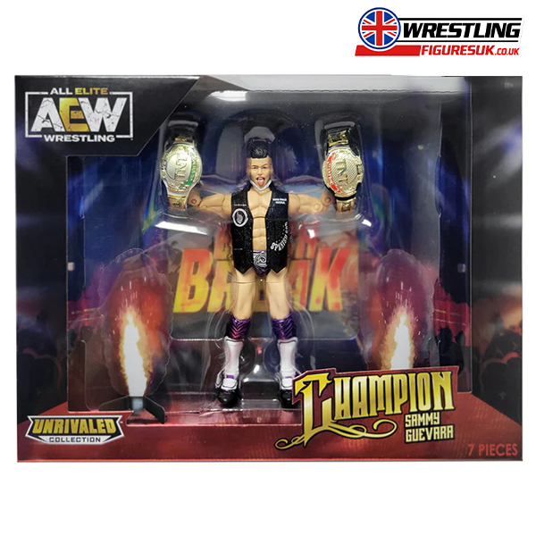 Sammy Guevara TNT Champion Ringside Exclusive AEW Unrivaled wrestling action figure