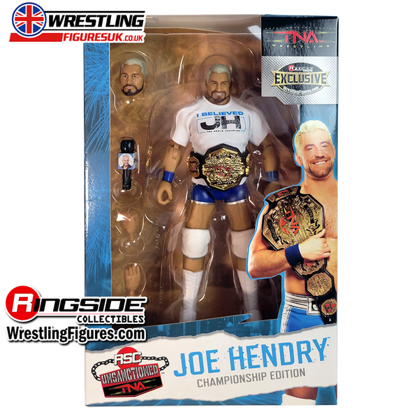 Joe Hendry TNA Championship Edition belt around waist RSC Unsanctioned TNA exclusive wrestling figure
