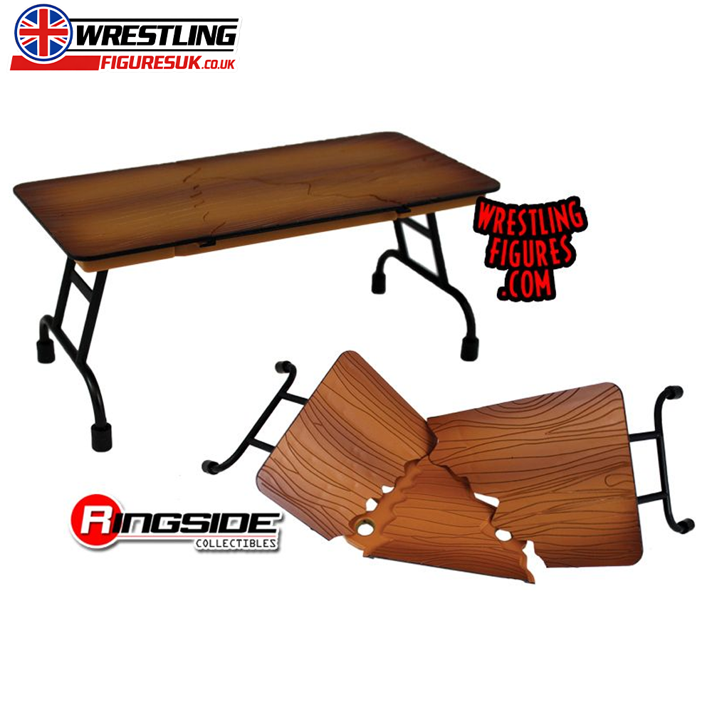 Ultimate wooden table Ringside Exclusive wrestling accessory for action figures 2